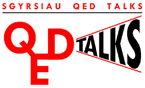 Sgyrsiau QED logo