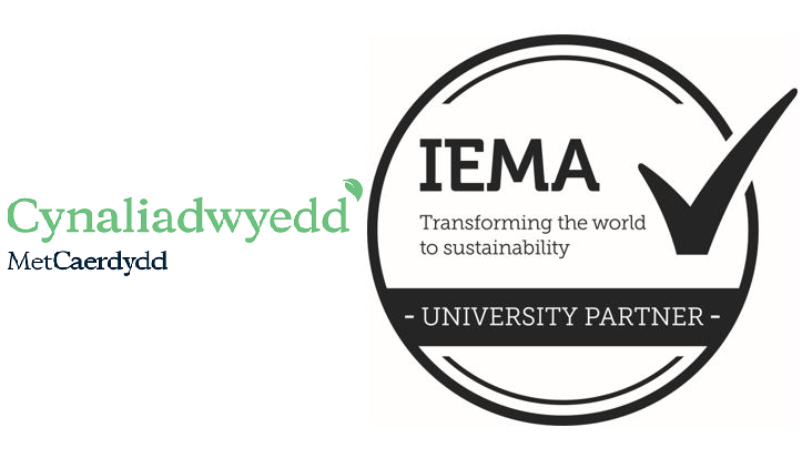 Cardiff Met Sustainability Logo and the IEMA Sustainability Logo